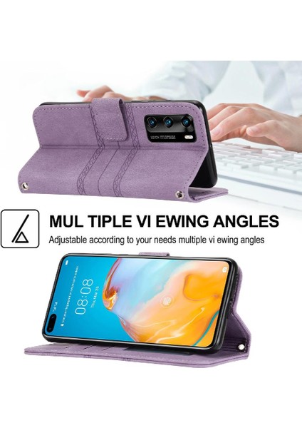 Huawei P40 Pro Kickstand Pu Deri Cüzdan Kılıf Için Flip Case Darbeye (Yurt Dışından) modelleri