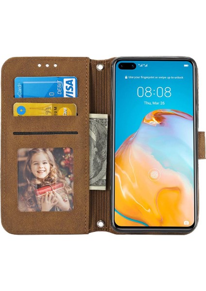Huawei P40 Pu Deri Manyetik Kapatma Cüzdan Kılıf Için Flip Case (Yurt Dışından) modelleri