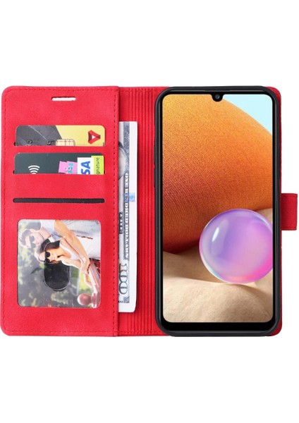 Samsung Galaxy A32 4g Için Flip Case Cüzdan Kapak Kapak Basit Iş Durum (Yurt Dışından) modelleri
