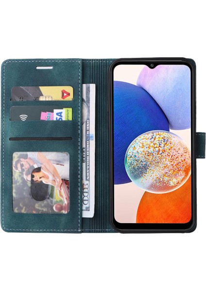 Samsung Galaxy A34 Için Flip Case Deri Kılıf Cüzdan Basit Iş Çevirme (Yurt Dışından)