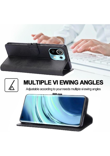Xiaomi Mi 11 Için Cüzdan Durumda Tüm Yuvarlak Koruma Kickstand Kart Tutucu (Yurt Dışından)