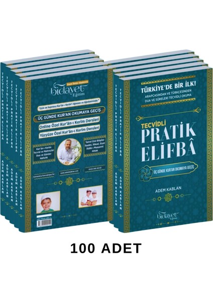 Tecvidli Pratik Elifba - Adem Kablan 100'lü Set