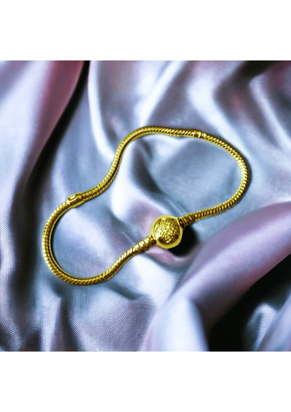 Çelik Gold Taşlı Yıldız Pandora Bileklik