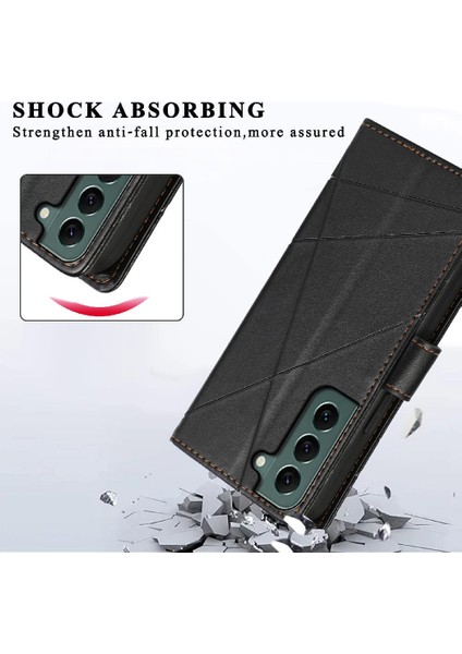 Samsung Galaxy S22 Şok Emici Darbeye Üç Kart Için Flip Case (Yurt Dışından) indirimleri