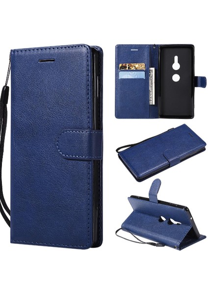Sony Xperia Xz2 Için Flip Case Yüksek Kalite Deri Iş Cüzdan Telefon (Yurt Dışından)