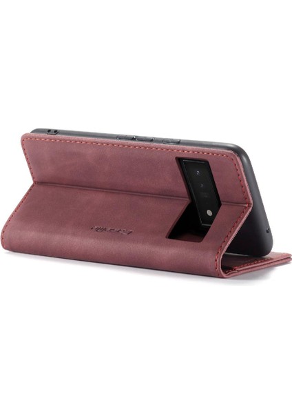 Google Piksel 6 Pro Manyetik Kapatma Darbeye Dayanıklı Vintage Pu Için Flip Case (Yurt Dışından) fırsatları