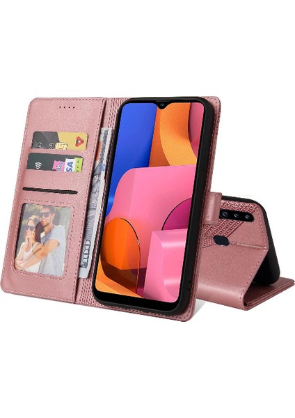 Samsung Galaxy A20S Premium Deri Kickstand Üç Kart 4 Için Flip Case (Yurt Dışından) fırsatları