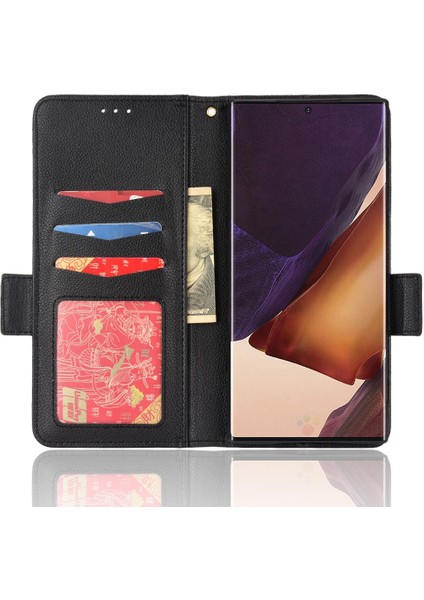 Samsung Galaxy Not 20 Için Kılıf Ultra Manyetik Pu Deri Kart Yuvaları Yan (Yurt Dışından)