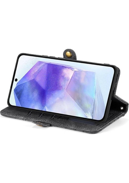 Samsung Galaxy Galaxy 5g Için Flip Case Basit Iş Deri Kılıf Flip (Yurt Dışından)