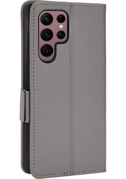 Samsung Galaxy S22 Ultra Yan Toka Cüzdan Kart Yuvaları Tutucu Pu (Yurt Dışından) modelleri