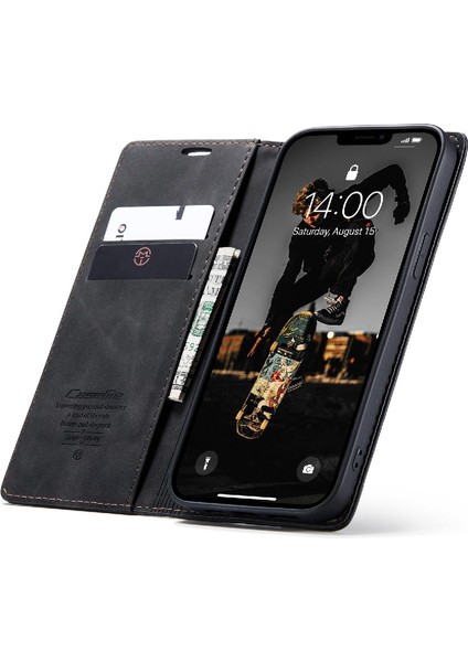 Iphone 13 Için Flip Case Pro Flip Folio Kitap Kılıf Kart Yuvası Kickstand Pu (Yurt Dışından) indirimleri
