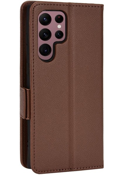 Samsung Galaxy S22 Ultra Yan Toka Cüzdan Kart Yuvaları Tutucu Pu (Yurt Dışından) modelleri