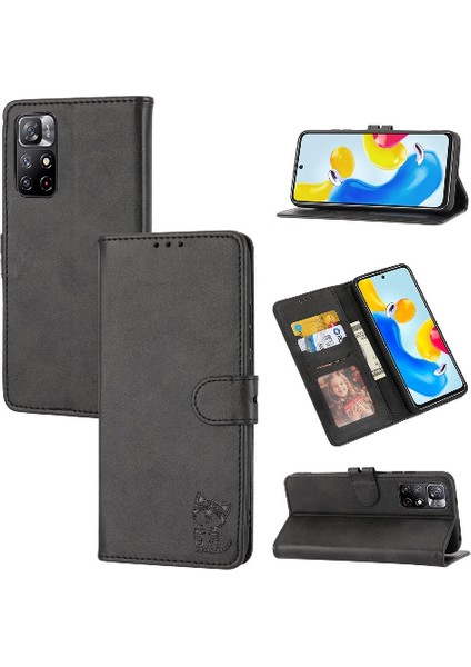 Cüzdan Kılıf Için Xiaomi Redmi Not 11E Pro Manyetik Kapatma Kickstand Kart (Yurt Dışından)