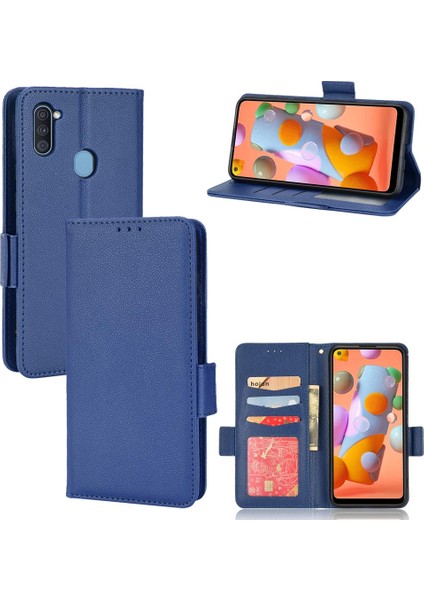 Samsung Galaxy A11 Pu Deri Kart Yuvaları Tutucu Yan Toka (Yurt Dışından)