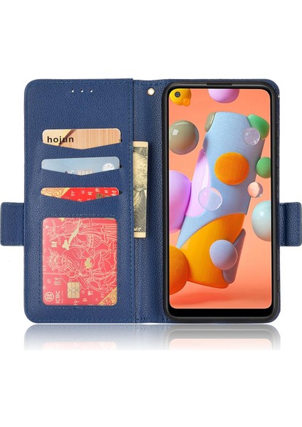 Samsung Galaxy A11 Pu Deri Kart Yuvaları Tutucu Yan Toka (Yurt Dışından)