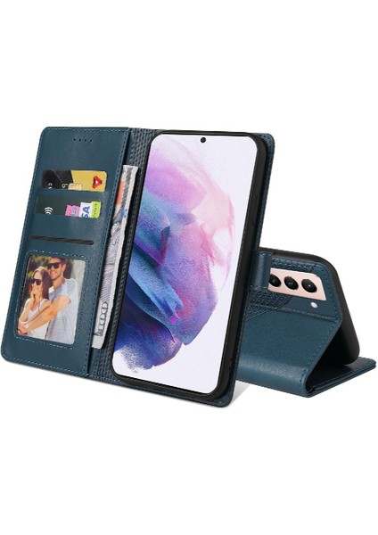 Samsung Galaxy S22 Artı Premium Deri Üç Kart Yuvaları Için Flip Case (Yurt Dışından)