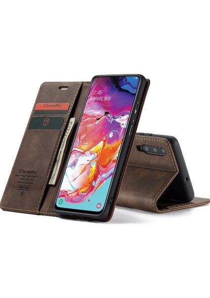 Mays Shop Samsung Galaxy A70 Durumda Kart Yuvası Kickstand Vintage Pu Flip Case (Yurt Dışından)