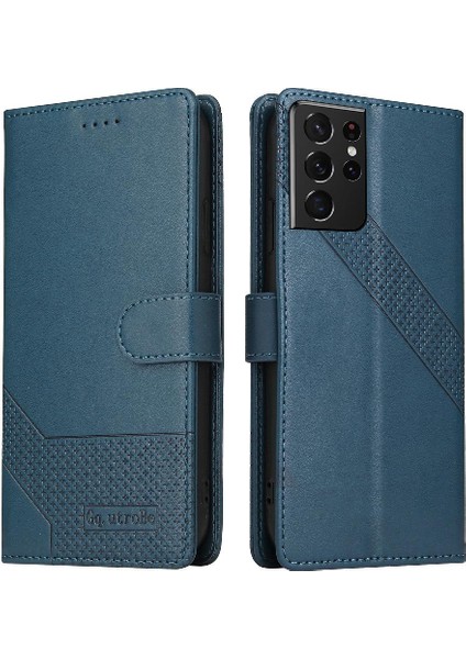 Samsung Galaxy S21 Ultra Premium Deri Kickstand Üç Için Flip Case (Yurt Dışından) indirimleri
