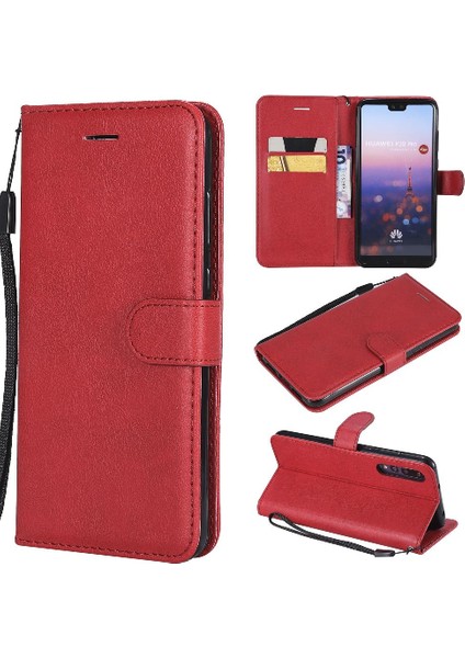 Mays Shop Huawei P20 Pro Için Flip Case Yüksek Kalite Deri Iş Cüzdan Telefon (Yurt Dışından)