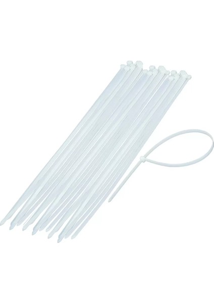 En 4,6 mm x Boy 400 mm Plastik Kablo Bağı Cırt Kelepçe (Lisinya)