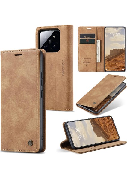 Xiaomi 14 Için Flip Case Folio Kitap Manyetik Kapatma Darbeye Vaka (Yurt Dışından)