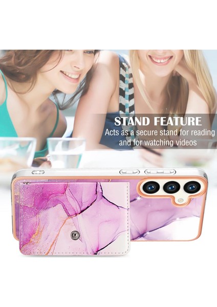 Samsung Galaxy S24 Ince Cüzdan Yumuşak Tpu Tampon Kart Yuvaları Mermer (Yurt Dışından) indirimleri