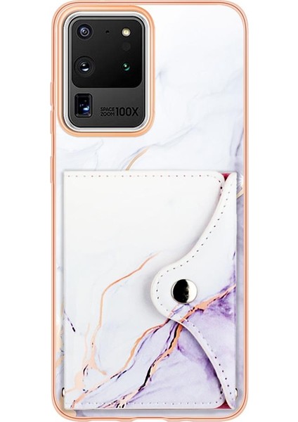 Samsung Galaxy S20 Ultra Mermer Yumuşak Tpu Tampon Ince Cüzdan Kartı (Yurt Dışından)