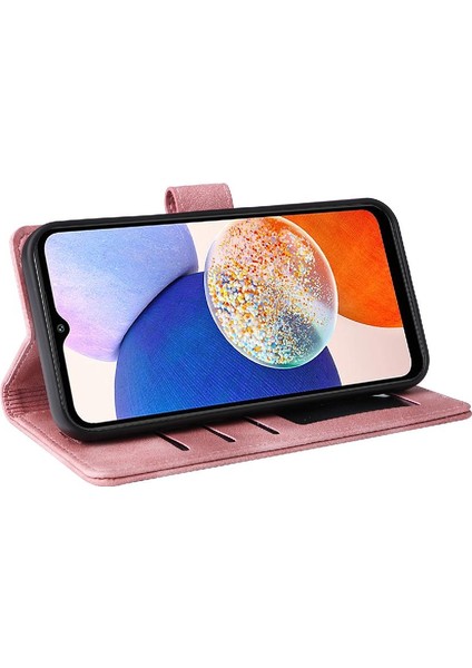 Samsung Galaxy A34 Için Flip Case Deri Kılıf Cüzdan Basit Iş Çevirme (Yurt Dışından)