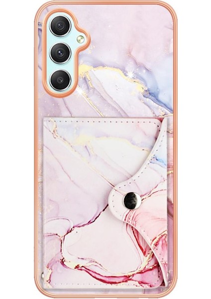 Samsung Galaxy A24 Mermer Yumuşak Tpu Tampon Kart Yuvaları Için Kılıf Ince Cüzdan (Yurt Dışından)