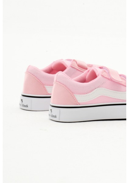 Çocuk Unisex Pembe Kauçuk Taban Keten Cırtlı Spor Ayakkabı indirimleri