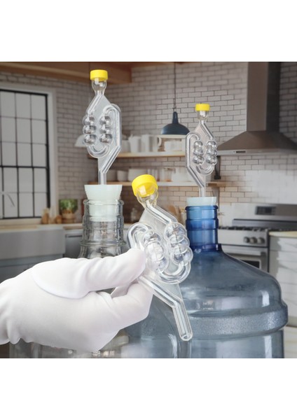 6 Adet Hava Kilidi Fermantasyon Airlock Bubbler