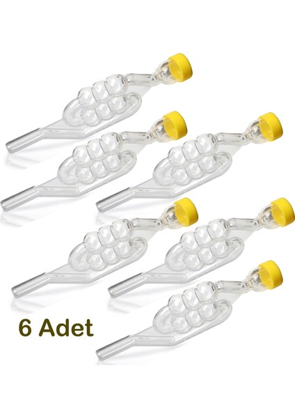 6 Adet Hava Kilidi Fermantasyon Airlock Bubbler