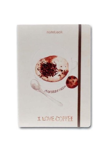 Notelook I Love Chocolate Coffee A6 Çizgisiz Defter