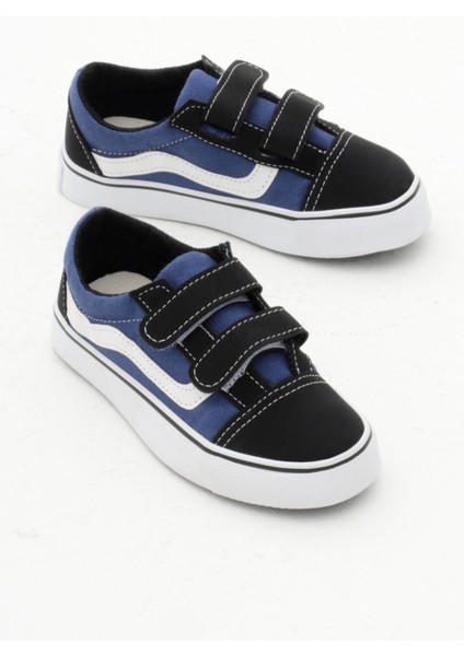 Çocuk Unisex Kot Mavi Kauçuk Taban Keten Cırtlı Spor Ayakkabı modelleri