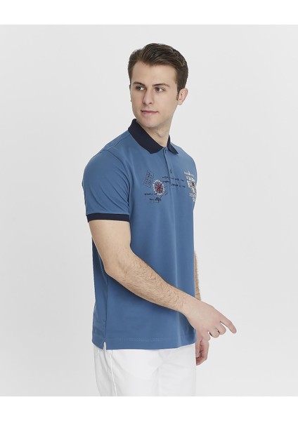 Erkek Likralı Pike Polo Yaka Tişört Y27374308801