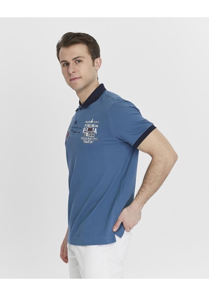 Erkek Likralı Pike Polo Yaka Tişört Y27374308801