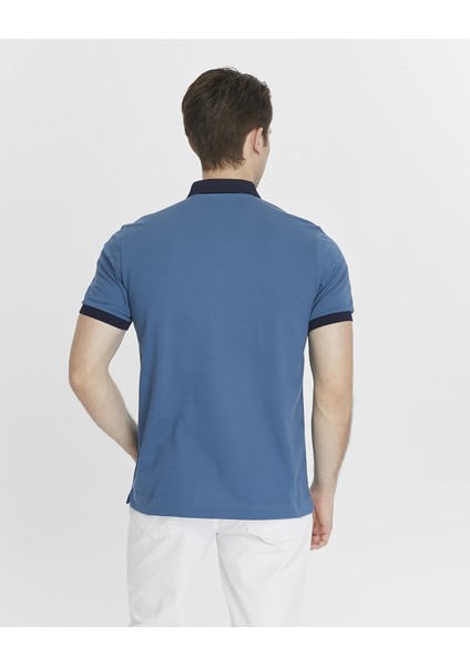Erkek Likralı Pike Polo Yaka Tişört Y27374308801