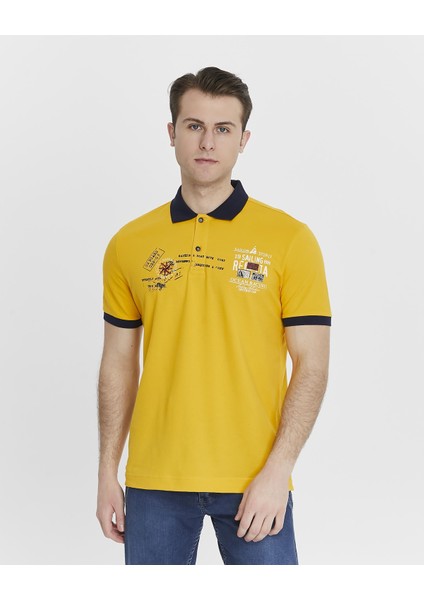 Erkek Likralı Pike Polo Yaka Tişört Y27374308801