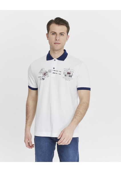 Erkek Likralı Pike Polo Yaka Tişört Y27374308801