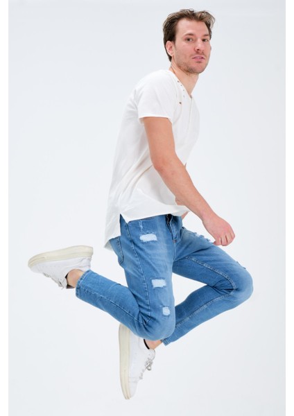 Normal Kesim Erkek Yırtıklı Kot Pantolon fiyatları