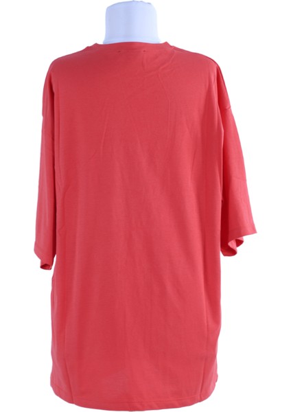 2096_KISA Kollu Oversize Basic T-Shirt