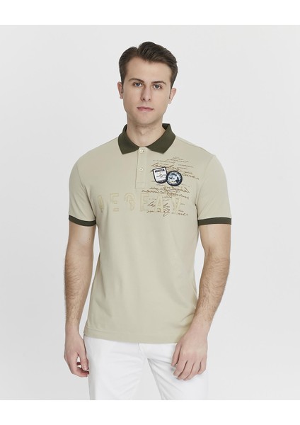 Erkek Regular Fit Likralı Pike Polo Yaka Tişört Y27374308601