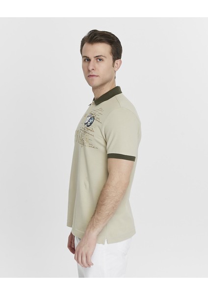 Erkek Regular Fit Likralı Pike Polo Yaka Tişört Y27374308601