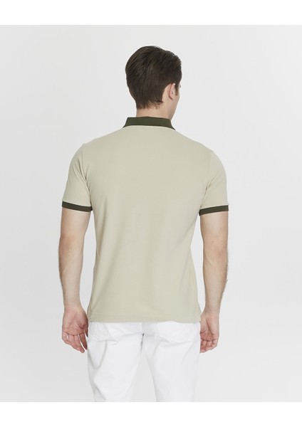 Erkek Regular Fit Likralı Pike Polo Yaka Tişört Y27374308601