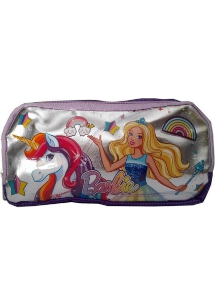 Lisanslı Barbie Kalemlik Çift Gözlü Barbi Kız Kalem Çantası