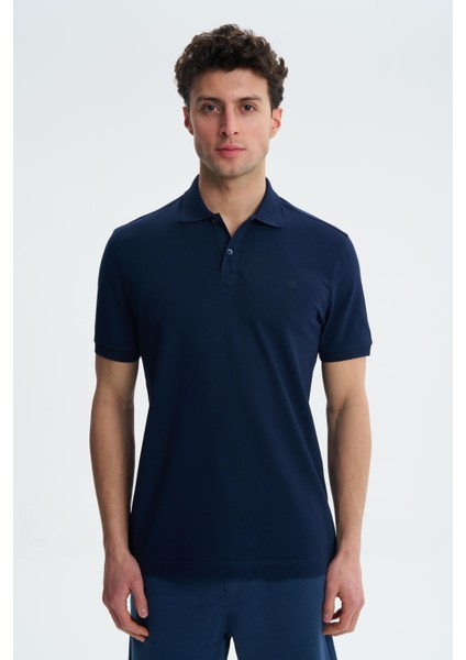 Erkek Likralı Pike Regular Fit Polo Yaka Tişört Y27374307801