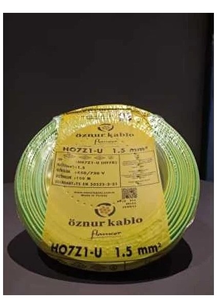 1,5mm Nya Kablo H.free S.yeşil