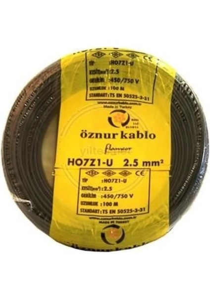 2,5mm Nya Kablo H.free Siyah