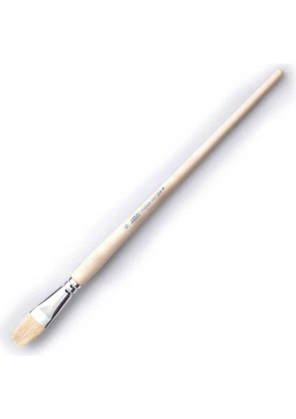 258f - 18 Beyaz Uzun Kıl Yağlı Boya Fırçası