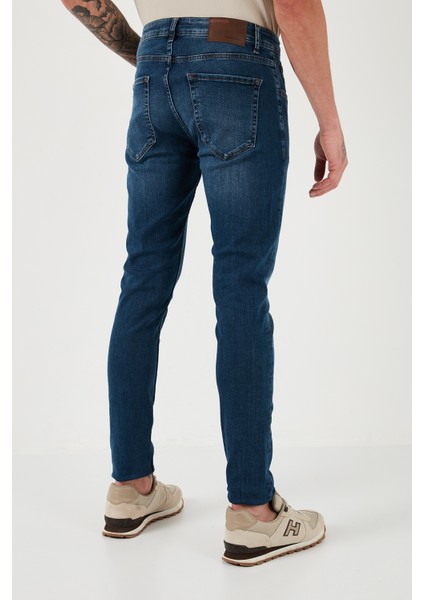 Pamuklu Normal Bel Slim Fit Dar Paça Jeans Erkek Kot Pantolon 1122J107NAPOLI